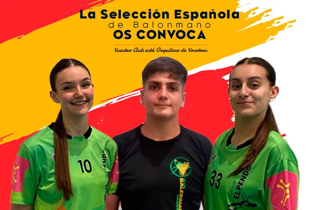 La Selección Española de Balonmano convoca a tres jugadores de los equipos del Club Balonmano Camargo